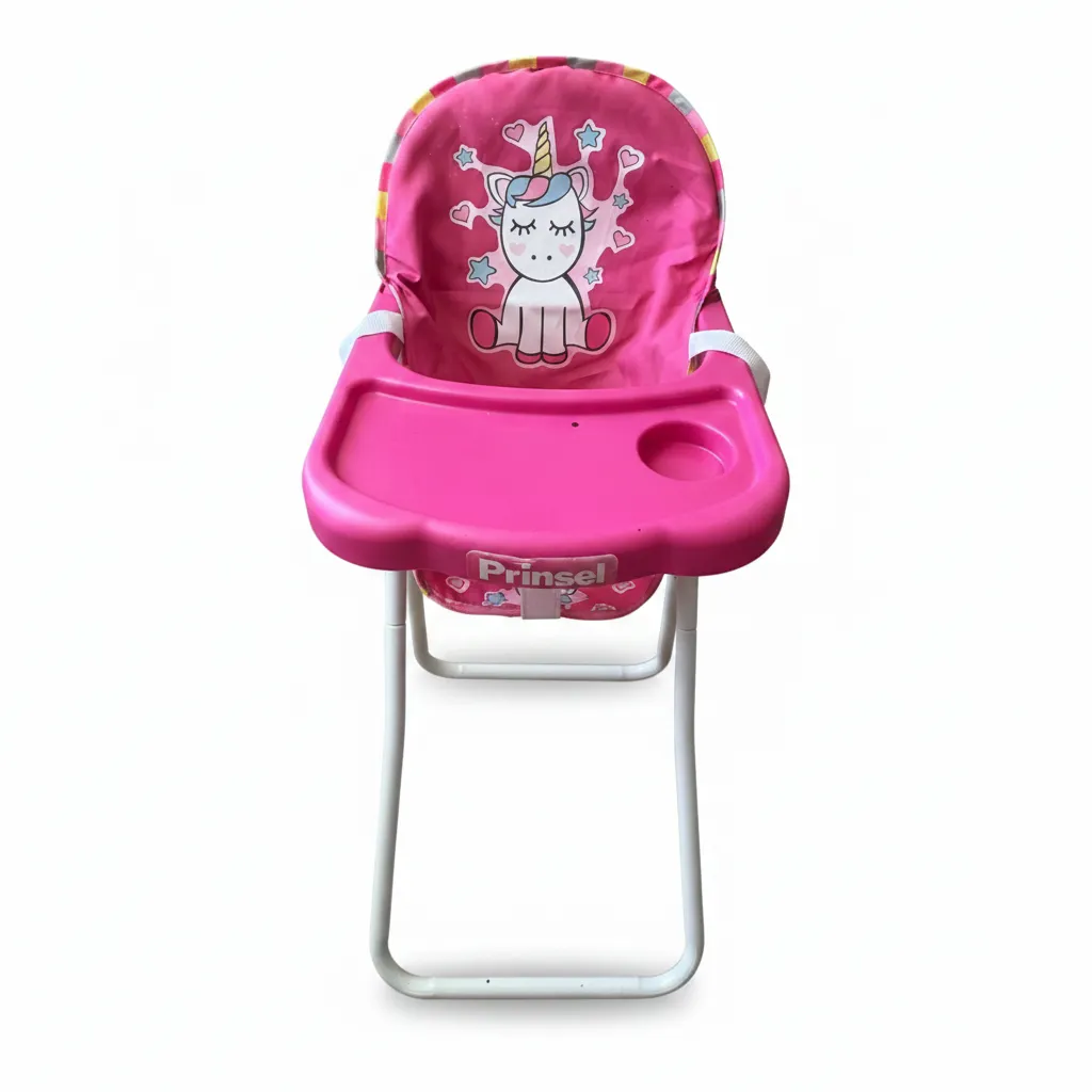 Silla Alta Prinsel para muñeca - Diseño de Unicornio Rosa 1