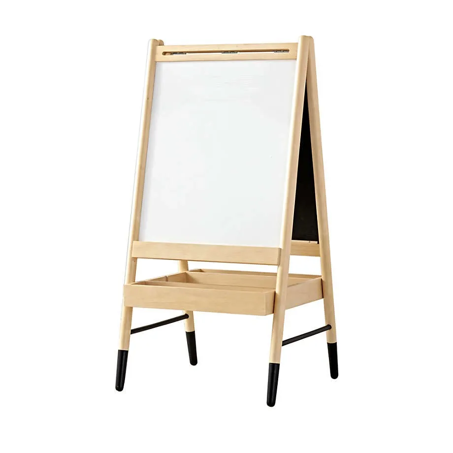 Crate & Barrel Kids' Art Easel with Whiteboard & Chalkboard 1