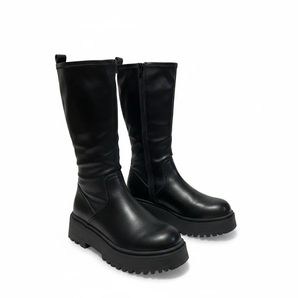 Botas Negras con Plataforma Zara - Talla 40 1