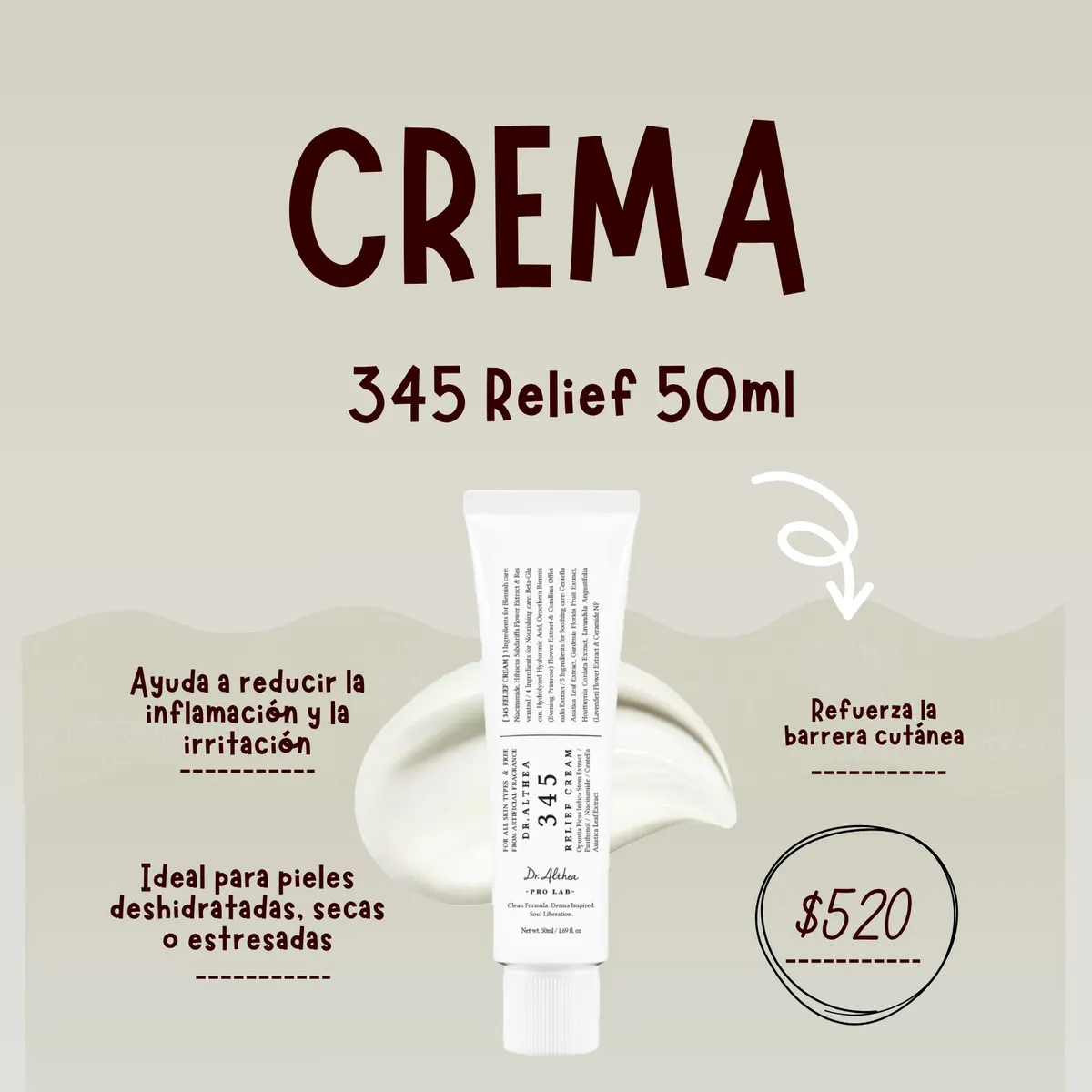 Dr. Althea 345 Relief Cream 50ml para Piel Sensible 1
