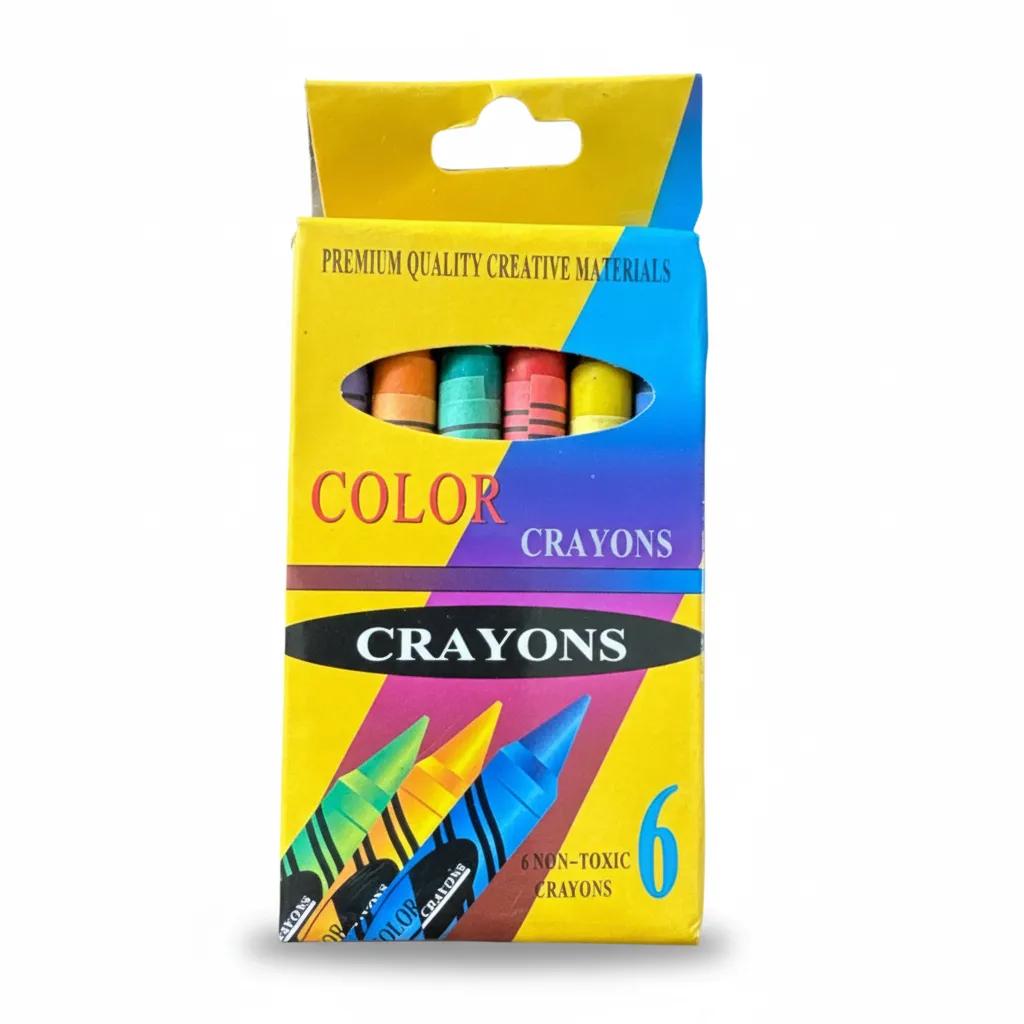 6-Count Non-Toxic Color Crayons 1