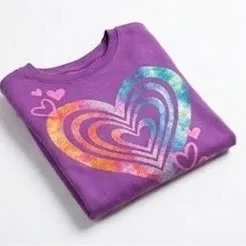 ¡Súper blusa morada para niña con diseño de corazones! 💕 1