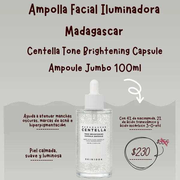 SKIN1004 Ampolla Facial Iluminadora Madagascar Centella 100ml
