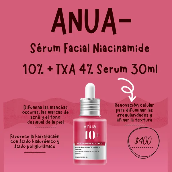 Anua Sérum Facial Niacinamide 10% + TXA 4% - 30ml