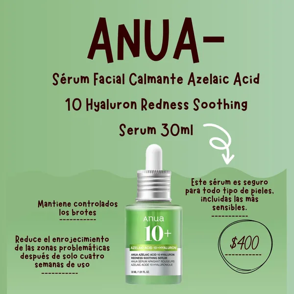 Anua Sérum Facial Calmante Azelaic Acid 10 Hyaluron Redness