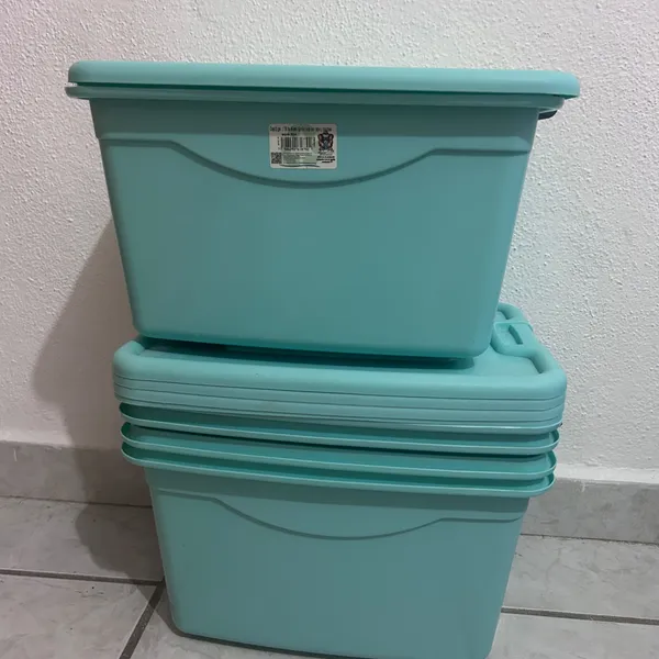 Contenedores de Almacenamiento Cantiga Apilables Aqua